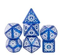 HDdais Purple Nebula DND Dice Set 7PCS Resin Polyhedral Dice D&D for RPG