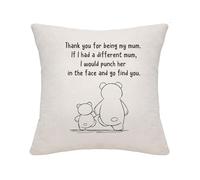 HDDNMLOH Thank You Mum Cushion Cover Throw Pillow Case, Gifts for Mom/Mummy - Thank you for being my mum