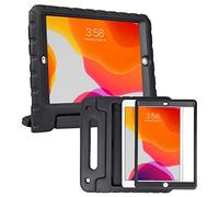 HDE Case for iPad 9th Generation 10.2 inch for Kids with Built-in Screen Protector Shockproof Cover with Handle Stand fits 2021 9th Gen, 2020 8th, 2019 7th Models Black