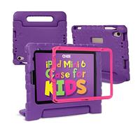 HDE Case for iPad Mini 6 Kids Shock Proof Cover with Built-in Screen Protector Handle Stand for iPad 6th Generation Mini 2021 (8.3 Inch) Purple & Pink