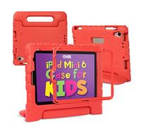 HDE Case for iPad Mini 6 Kids Shock Proof Cover with Built-in Screen Protector Handle Stand for iPad 6th Generation Mini 2021 (8.3 Inch) Red