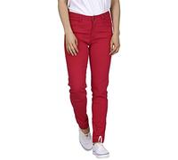 HDE Women's Mid-Rise Stretchy Denim Slim Fit Skinny Jeans (Red, X-Large)