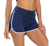 HDE Women's Retro Fashion Dolphin Running Workout Shorts (Midnight Blue, Medium)