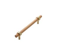 HDEYRSX 1 Pack Cupboard Handles Kitchen Cabinet Doors Handles T Bar Knobs Wardrobe Pull Handle Wooden Drawer Handles for Bedroom Furniture Dresser,Includes Screws (Wood,Hole Centre 320mm)