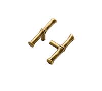 HDEYRSX 2 Pack Cabinet Handles Kitchen Cupboard Handles Furniture Drawer Knobs T Bar Pulls Brass Handles for Bedroom Wardrobe Drawer Dresser,with Screws (Bronze,Length 85mm)