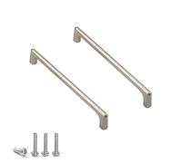 HDEYRSX 2 Pack Kitchen Cupboard Door Handles Zinc Alloy Cabinet Handles Furniture Handles Drawer Pulls Drawer Knobs for Wardrobe Bathroom Bedroom,with Screws (Gray-c,Hole Centre 96mm)