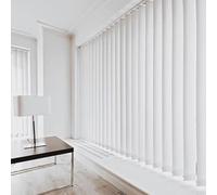 HDEYRSX Complete Vertical Blind Set,Blackout Blinds for Window,Light Filtering Venetian Blinds Thermal Slats Shutters for Home Office,with Fittings,Custom (White,100cm x 160cm)