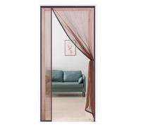 HDEYRSX Fly Screens Doors Nets Anti Mosquito Mesh Fly Curtain with Self-Adhesive Tape,Keep Bugs Out & Lets Fresh Air in,for Patio Doors Balcony Bedroom,No Drill Installation (Brown,110cm x 230cm)