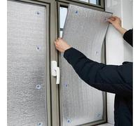 HDEYRSX Thermal Insulation Reflective Film,Total Blackout Window Film,Aluminum Foil Sun Blocking Anti UV Window Tint,Sun Protection Privacy Glass Film,With Suction Cup (85cm x 130cm)