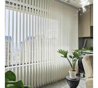 HDEYRSX Vertical Blinds For Windows,Light Filtering & Delicate Textured Fabric,Thermal Blackout Curtains,for Home Office,with Hangers Weights & Chains,Custom Colors (110cm x 150cm)