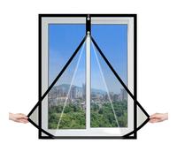 HDEYRSX Window Net to Keep Bugs Out Bug Net for Windows,Self-Adhesive Window Fly Screen Mesh,Opening Design,Easy to Open Fits Any Size Smaller,No Drilling,Custom (90cm x 170cm)