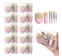 HDFCLUP mini Makeup Brushes - 10 Sets Individually Wrapped Disposable Makeup Brushes, Travel Size Mini for Wedding Bridal Party Favors, Bridesmaid Gifts, Bachelorette, Travel (pink)
