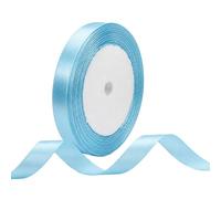 HDFHDF 1 Roll Pastel Ribbon Thin Pink Ribbon 10mm Webbing Packaging Decoration Card Gift Box Colorful Cake Decoration Bow Headband 20m (Sky Blue, 10mm)