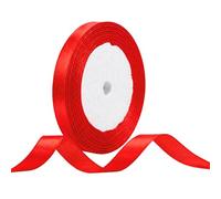 HDFHDF 1 Roll Pastel Ribbon Thin Pink Ribbon 10mm Webbing Packaging Decoration Card Gift Box Colorful Cake Decoration Bow Headband 20m (Red, 10mm)