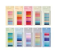 HDFHDF 1 Set of 10 Rulers with a Total of 2000 Labels Sticky Tabs Book Annotation Kit Index Label Take Notes Highlight Indicate Mark for Office, School, Reading and Document Classification