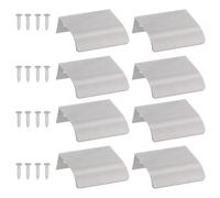 HDFHDF 1 Set of 8 PCS Modern Aluminum Alloy Hidden Handle Rounded Wardrobe Embedded Drawer Handles Furniture, Bedroom, Kitchen, Wardrobe, Shoe Cabinet 50mm Nickel Wire Drawing