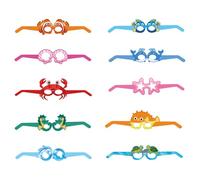 HDFHDF 10 PCS Underwater Animals Party Glasses Set Birthday Decoration Shark Octopus Turtle Clown Fish Dolphin Eye Masks Boys and Girls Dress Up Gifts, Parties, Dances, Festivals, Role-Playing