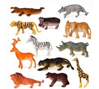 HDFHDF 12 PCS Mini Beasts for Kids Small Insect,Minibeasts Children's Early Education Toys, Decorative Simulated Plastic Ornaments Educational Aids, Parties (12pcs Wildlife)