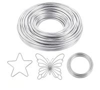 HDFHDF 3mm Aluminium Craft Wire Modelling Wire 20m DIY Crochet Yarn Hair Clip Shaping Thread Hand Knitting Flexible Shaped Metal Wire Jewelry Production, Weaving, and Packaging (20M x 3mm)