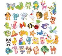 HDFHDF 40 PCS Diamond Art Kits 5D Paste Freely Dot Drill Sticker Children's Digital Kit Adult Beginners Cute Animals DIY Craftsmanship Suitable for Childs Aged 6-12
