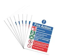 HDFHDF 8 PCS Fire Action Notice Sign Fire Action Sign Fire Safety Signs Fire Assembly Point Sign Outdoor Vinyl Sticker 15 * 20cm