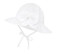 HDFHDF Baby Sun Hat Girls' Embroidered Bow Sun Hat Infant Newborns Adjustable Chin Strap Breathable Sunshade 6-24Months