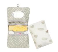 HDFHDF Nappy Bag Changing Organiser Changing Bag Organiser Makeup Bag 2 in 1 Changing Mat On the Go Urine Not Wet Recording Bag Portable Storage Bag Baby Recorded (Feather)