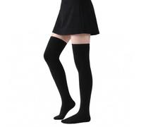 HDFHDF Thigh High Striped Socks Womens Over-the-Knee Socks Stockings | Soft Elasticity Daily Outfits School Uniform Skirt Dance Performance Cosplay Halloween