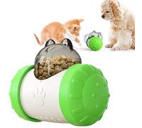 HDFMKPGB Tumbler pet Feeder - Dispensing pet Toys, Easy to Clean and Carry, Safeguard pet's Stomach, Enhance Intelligence, Relieve Loneliness and Anxiety, with 5 Color Options Available (Green)