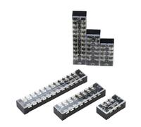 HDGYUA 1 Piece TB25 Barrier Screw Terminal Block TB Series Wire Connector 600V 25A 3/4/6/8/10/12 Positions Connector Barrier(TB2512)(TB2508)