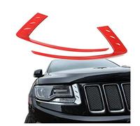 HDGYUA Headlight Eyebrow Eyelid Trims ABS Decoration Stickers Plating Style for Grand Cherokee 2014-2016 Car B-Red-style-2pcs(B-red-style-2pcs)
