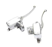 HDHCSCAGH Brake Clutch Levers for Valkyrie for GL 1500 for VT for Shadow 1100 for VTX 1300 1800 for VTX 1800 25 Mm Brake Master Cylinder Clutch Lever Grips Clutch Brake(1 Pair Silver)