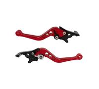 HDHCSCAGH Motorcycle Brake Clutch Levers Universal 1 Pair Adjustable Front Rear Disc Brakes Double Disc Brake(Red)