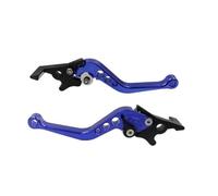 HDHCSCAGH Motorcycle Brake Clutch Levers Universal 1 Pair Adjustable Front Rear Disc Brakes Double Disc Brake(Blue)