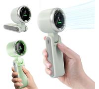 HDHDHJ Portable Handheld Turbo Fan,Regularly Portable Turbofan,Digital Display Screen,5-Speed, USB Charging,for Outdoor Activities, Travel, Working