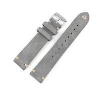 Hdhfjks Suede Leather Strap, 18mm-24mm, Vintage Style, Replacement Wristband, Handmade Hand-Sewn