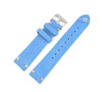 Hdhfjks Suede Leather Strap, 18mm-24mm, Vintage Style, Replacement Wristband, Handmade Hand-Sewn