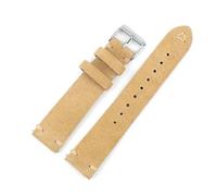 Hdhfjks Suede Leather Strap, 18mm-24mm, Vintage Style, Replacement Wristband, Handmade Hand-Sewn