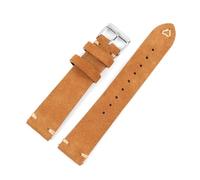 Hdhfjks Suede Leather Strap, 18mm-24mm, Vintage Style, Replacement Wristband, Handmade Hand-Sewn