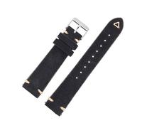 Hdhfjks Suede Leather Strap, 18mm-24mm, Vintage Style, Replacement Wristband, Handmade Hand-Sewn
