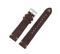 Hdhfjks Suede Leather Strap, 18mm-24mm, Vintage Style, Replacement Wristband, Handmade Hand-Sewn