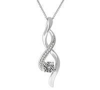 Hdiamonds Mother's Day Gift For Her 1/15 Carat Total Weight (cttw) Diamond Pendant for Women, white-diamond