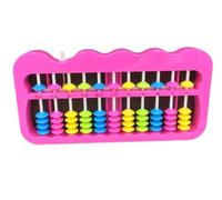 HDICUHNANU Abacus Math Arithmetic Tool 11 Rows 5 Beads Plastic Abacus Maths Learning Chinese Calculator Counting Tool Educational Ideal Learning(Pink)