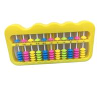 HDICUHNANU Abacus Math Arithmetic Tool 11 Rows 5 Beads Plastic Abacus Maths Learning Chinese Calculator Counting Tool Educational Ideal Learning(Yellow)
