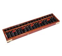 HDICUHNANU Abacus Math Arithmetic Tool Vintage Wooden Abacus 17 Digit Chinese Calculator Counting Tool For Educational School Office Ideal Learning