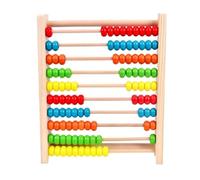 HDICUHNANU Abacus Math Arithmetic Tool Wooden Abacus Math Counters Educational Home School Supplies 100 Beads Ideal Learning