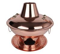 HDICUHNANU Hotpot Shabu Shabu Pot Chinese Traditional Old Hot Pot Copper Charcoal Suitable For Family Friends Hotpot for Party(38CM)