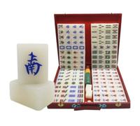 HDICUHNANU Mahjong Set Chinese Mahjong Game Set Mah Jong 144 Tiles Household Hand With Box Family Game(40MM)