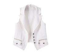 HDIJDY Denim Waistcoat,Denim Waistcoat Women Cowboy Waistcoat Solid Color Sleeveless Plus Size Lightweight Jean Jacket Spring Summer Buttons Vests Open Front Shirt Coats Outerwear