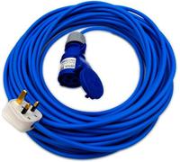 Hdiuk - 13Amp Uk Plug To 16Amp Cee Ip44 240V Blue Connector Socket Lead (15 Metre)